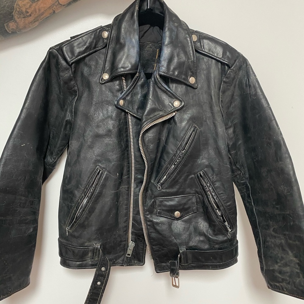 Biker leather jacket